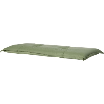 Preview: Bankauflage Grün 120x48 cm - Bequeme 6 cm Polsterung SG-20 - Sitzkissen für Gartenbank aus Baumwolle & Polyester - UV-Schutz, Gartenbankauflage
