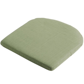Preview: 4er-Set Stuhlkissen 46x48 cm Grün - Bequeme Sitzkissen für Esszimmer & Gartenstühle - 4,5 cm Dicke - UV-Schutz - Mit Befestigungsbändern - SG-20 Füllung
