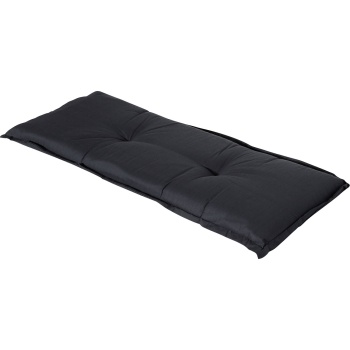 Preview: Bankauflage Schwarz 120x48 cm - Bequeme 6 cm Polsterung SG-20 - Sitzkissen für Gartenbank aus Baumwolle & Polyester - UV-Schutz, Gartenbankauflage