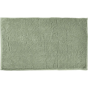 Preview: Flauschiger Badezimmerteppich 75x45 cm in Grün -  Rutschfester Duschvorleger mit weicher Mikrofaser-Struktur