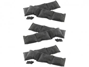 Preview: 6er-Set Luftentfeuchter (6×750 g) – ideal für Auto, Wohnmobil & Schränke – teilbar, abtropfsicher, Naturgranulat – 2–4 Monate Wirkdauer, regenerierbar