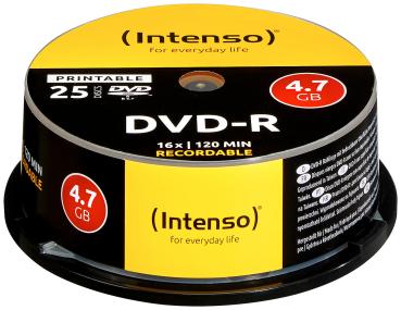 DVD-R 4.7GB 16x printable, 25er-Spindel
