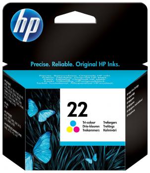 HP Original Tintenpatrone C9352AE (Nr.22) Farbe - Lebendige Druckergebnisse, 5ml für 150 Seiten - Kompatibel mit HP DeskJet/OfficeJet/PSC Serien