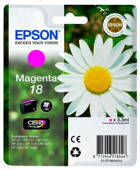 Original Epson Tintenpatrone T1803 Magenta - Für gestochen scharfe Ausdrucke - Kompatibel mit Epson Expression Home XP-Serie - 3.3 ml Inhalt