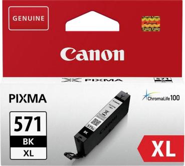 Original Canon Tintenpatrone CLI-571BK XL - Zuverlässige Qualität für klare Ausdrucke - Kompatibel Pixma MG/TS Drucker, Schwarz 11ml