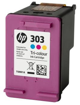 HP Original Tintenpatrone T6N01AE (Nr. 303) - Cyan/Magenta/Gelb für brillante Ausdrucke - Kompatibel mit HP ENVY 6200/7100/7800 Serien - Bis zu 165 Seiten