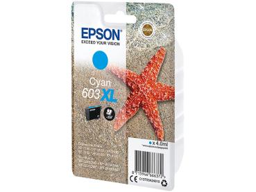 Original Epson 603XL Tintenpatrone Cyan 4ml - Scharfe Farbdrucke für WorkForce WF-2835DWF WF-2830DWF XP-2105 XP-4105 Drucker - C13T03A14010
