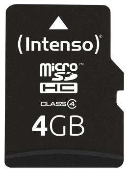 microSDHC Speicherkarte 4 GB - Für Smartphones, Digitalkameras & MP3-Player - Schneller Datenzugriff, Plug-and-Play, Class 4, inkl. SD-Adapter