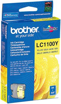 Brother LC1100Y Originalpatrone Gelb - Verlässliche Markenqualität für intensive Farbbrillanz - Kompatibel Brother DCP/MFC Modelle bis 325 Seiten