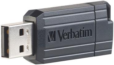 PinStripe 32GB USB-Speicherstick 2.0, schwarz - Ideal für unterwegs - Schnelle Datenübertragung bis 12 MB/s - Win XP/Vista/7/8/10 Mac OS