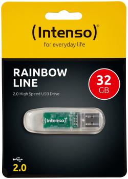 Preview: 32 GB USB-Speicherstick Rainbow Line - Transparent & High-Speed USB 2.0 für mühelose Datenspeicherung - Kompatibel mit Windows, OS X, Linux