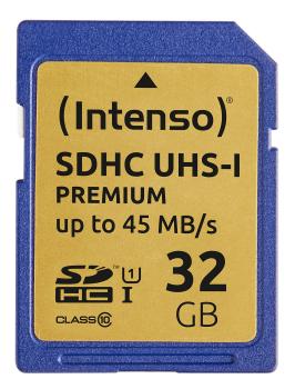 Intenso SDHC-Speicherkarte 32 GB, UHS-I, Class 10 / U1