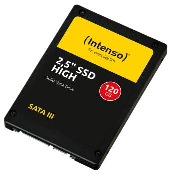 Intenso SSD High Performance 120 GB - Schnelle Datenübertragung bis 520 MB/s für PC/Notebook - 2,5" SATA III - Stossunempfindlich & Geräuschlos