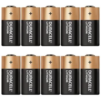 Duracell Lithium-Batterie CR123A - 10er-Pack für Kameras, Alarmanlagen, Rauchmelder, Taschenlampen - 1.400 mAh, 3V, Duralock 10 Jahre lagerfähig