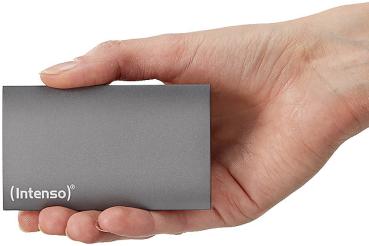 Preview: Intenso Portable SSD 256GB - Premium Edition mit Aluminiumgehäuse - USB 3.0 für schnellen Datentransfer - Stossfest, geräuschlos & effizient