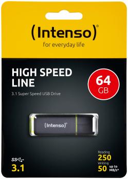 Preview: High Speed Line USB-Speicherstick 64 GB - Ultraschnelle Datenübertragung mit USB 3.1 - Lesen bis 250 MB/s - Kompatibel mit Windows & macOS