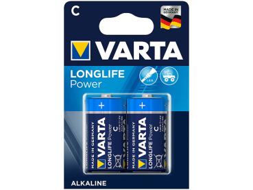 Varta Longlife Power Alkaline Batterien Typ C/LR14 - 1,5V Baby C 2er-Pack - Ideal für energieintensive Geräte, bis zu 10 Jahre lagerfähig