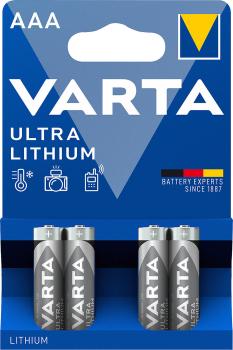 Ultra Lithium-Batterie, Typ AAA / Micro / FR03, 1,5 Volt, 4er-Set