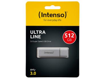Intenso Ultra Line USB-Stick 512 GB silber - Rasante Datenübertragung bis 70 MB/s für PC/Mac/Handy - USB 3.0 & 2.0 Kompatibel
