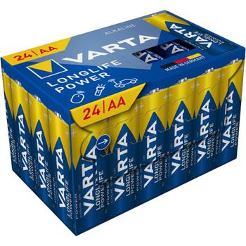 Preview: VARTA Longlife Power Alkaline Batterien AA Mignon - 24er-Pack LR6, 1,5 Volt - Zuverlässige Energie für Fernbedienungen, Spielzeug & Radios