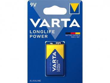Preview: Longlife Power Batterie, Typ 9V/E-Block / 6LR3146, 9 Volt 2er-Set