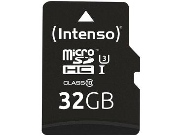 Intenso Professional microSDHC-Speicherkarte 32 GB U3 - High-Speed bis 90 MB/s - Inkl. SD-Adapter für Smartphones, Tablets & Kameras