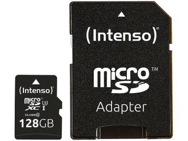Preview: Intenso microSDXC-Speicherkarte UHS-I Professional 128 GB - Für Smartphone Tablet Kameras & 4K Video - U3 Class 10 bis 100 MB/s Lesegeschwindigkeit - Inkl. SD-Adapter für SDXC