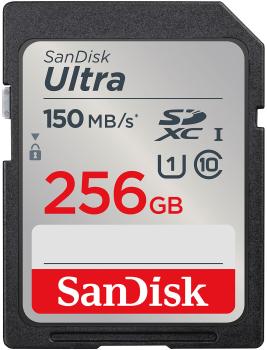 SanDisk Ultra SDXC-Karte 256 GB (SDSDUNC-256G-GN6IN) - Ideal für Kompaktkameras & Full-HD-Videos - 150 MB/s - Class 10/U1 - Robust & geschützt