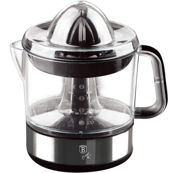 Zitruspresse elektrisch, 40W, 700ml, Schwarz-Silber: Perfekt für Orangensaft, Zitronensaft, Limettensaft, Leistungsstark und schnelle Reinigung