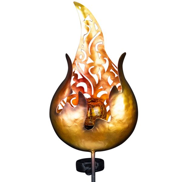 2er-Set Solar-Feuer-Gartenstecker, 92cm: Gartendeko Fackel - Stimmungsvolle Beleuchtung - Zauberhaftes Licht für Garten & Beet