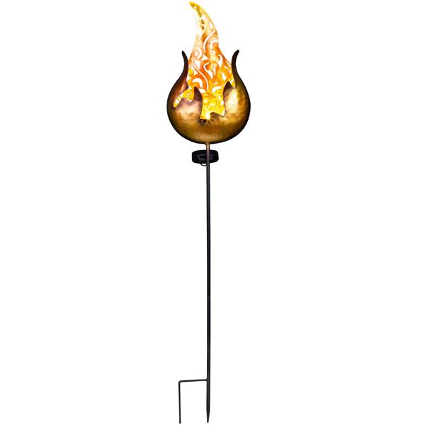 2er-Set Solar-Feuer-Gartenstecker, 92cm: Gartendeko Fackel - Stimmungsvolle Beleuchtung - Zauberhaftes Licht für Garten & Beet