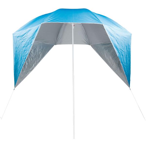 Robuster Sonnenschirm mit Seitenwänden (Ø 240cm): UV50+ Sonnenschutz & Windschutz, für Garten, Balkon & Strand