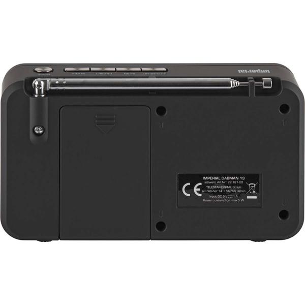 Klassisches DAB+ & UKW Kofferradio, schwarz, mit Wecker, kristallklarer Empfang & mit langer Akkulaufzeit