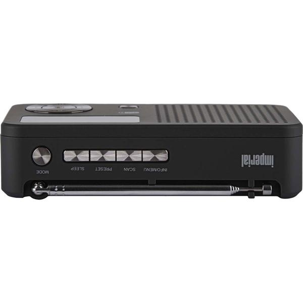 Klassisches DAB+ & UKW Kofferradio, schwarz, mit Wecker, kristallklarer Empfang & mit langer Akkulaufzeit