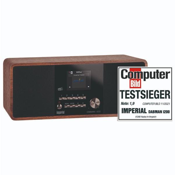 Multifunktionales WLAN-Internetradio in Holzoptik, DAB+ & UK Stereo, USB, & Spotify Connect für grenzenlosen Musikgenuss