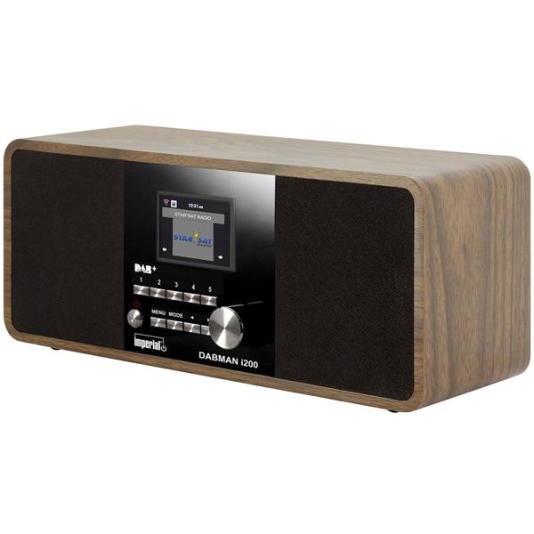 Multifunktionales WLAN-Internetradio in Holzoptik, DAB+ & UK Stereo, USB, & Spotify Connect für grenzenlosen Musikgenuss