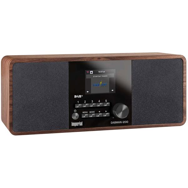 Multifunktionales WLAN-Internetradio in Holzoptik, DAB+ & UK Stereo, USB, & Spotify Connect für grenzenlosen Musikgenuss