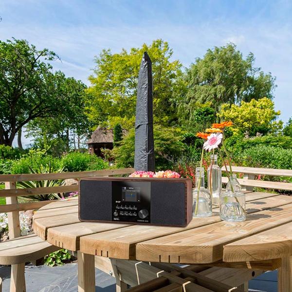 Multifunktionales WLAN-Internetradio in Holzoptik, DAB+ & UK Stereo, USB, & Spotify Connect für grenzenlosen Musikgenuss