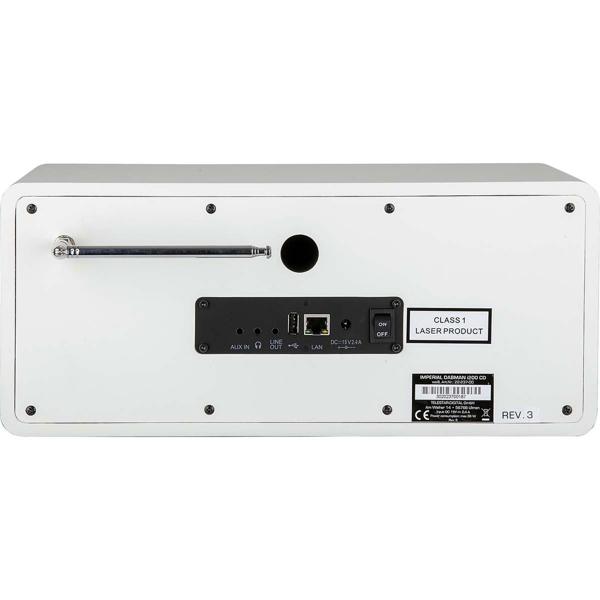 Stereo-Hybridradio in stylischem schwarz-weiss mit CD-Player, DAB+, Internetradio & Bluetooth 5.0 – Radio mit USB, 2x15W & Farbdisplay