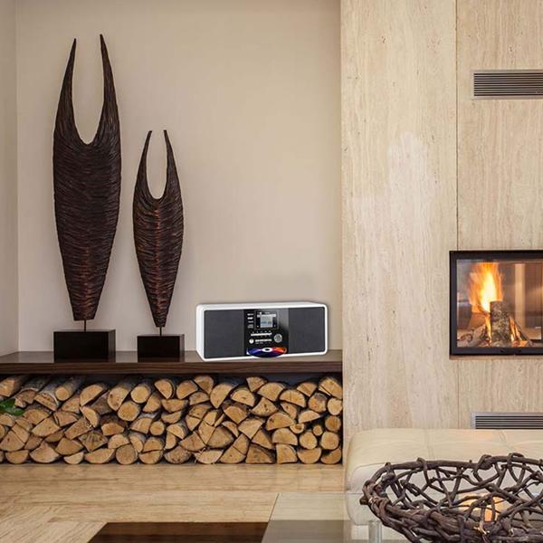 Stereo-Hybridradio in stylischem schwarz-weiss mit CD-Player, DAB+, Internetradio & Bluetooth 5.0 – Radio mit USB, 2x15W & Farbdisplay