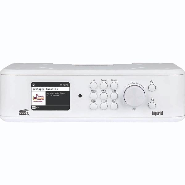 Modernes Unterbau-Küchenradio DAB+/FM, weiss, Bluetooth 5.1, EWF-Notfallwarnsystem und TFT-LCD-Farbdisplay, kompakt, sicher & vielseitig