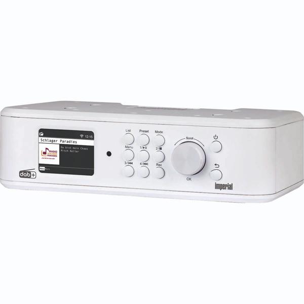 Modernes Unterbau-Küchenradio DAB+/FM, weiss, Bluetooth 5.1, EWF-Notfallwarnsystem und TFT-LCD-Farbdisplay, kompakt, sicher & vielseitig