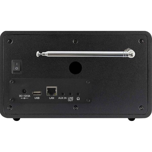 Hybridradio DAB+ & UKW mit Internetradio - Smart steuerbar via App, WLAN - USB-Port, Wecker, Timer, Wettervorhersage - Schwarz