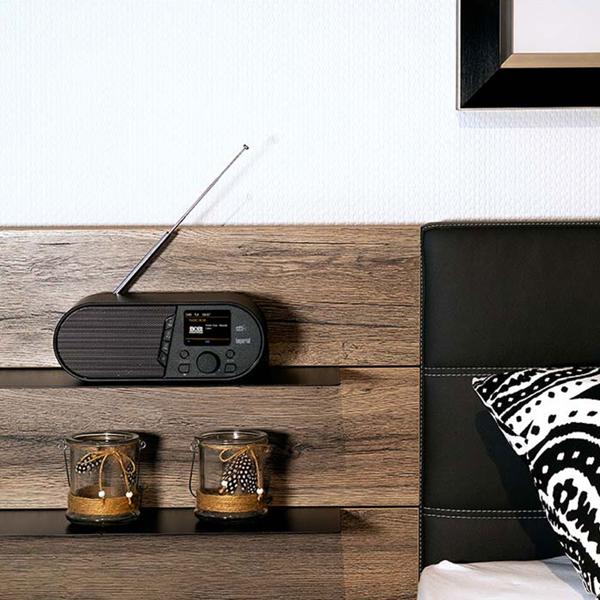 Kompaktes Digitalradio mit DAB+und UKW, Bluetooth 5.1, LCD-Farbdisplay, Wecker, 14 W, kristallklarer Empfang
