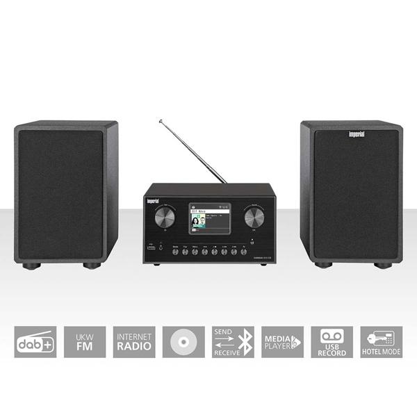 Edle Hi-Fi Kompaktanlage mit CD, DAB+ & Internetradio – Musik-System mit Bluetooth 5.1, WLAN & externen Lautsprechern (2x20W)