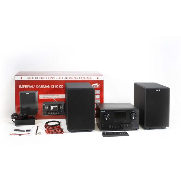 Edle Hi-Fi Kompaktanlage mit CD, DAB+ & Internetradio – Musik-System mit Bluetooth 5.1, WLAN & externen Lautsprechern (2x20W)