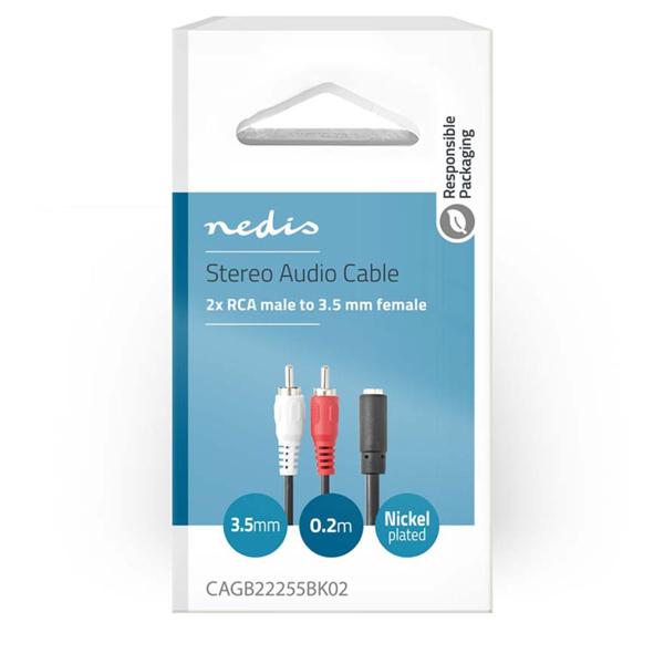 Audio-Kabeladapter 3,5-mm-Buchse zu Cinch-Stecker, 0,2 m: Ein Stereo-Konverter für HiFi & TV – Kompakt & Klangstark