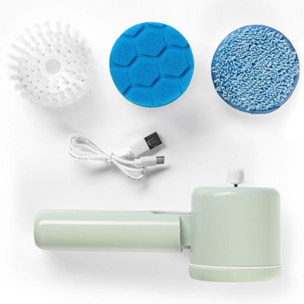 Akku-Reinigungsbürste mit Bürste- und Polieraufsätzen, mühelose Reinigung & Glanz, vielseitig & leistungsstark, für Haus & Auto