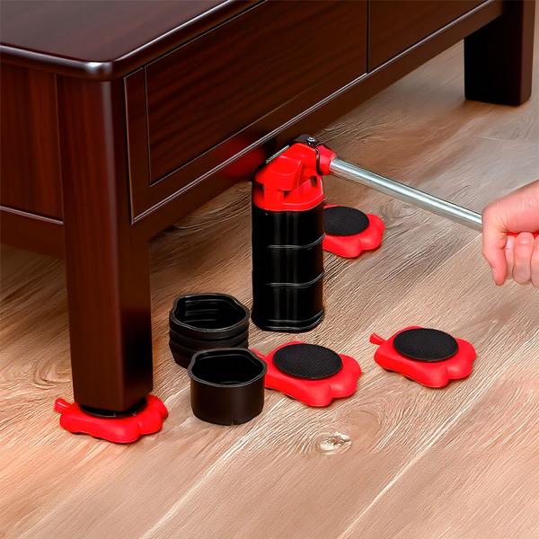 Robuster Möbel Transport Heber und Rollen Set für Umzug, Heimwerken oder Renovierung - Schwerlast-Transportrollen für schwere Möbel