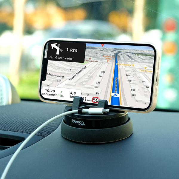 2er-Set Premium Auto Smartphone Halterung 360°, drehbar. Beste Qualität und Stabilität für jede Fahrt – Einfache Anwendung & super Halt